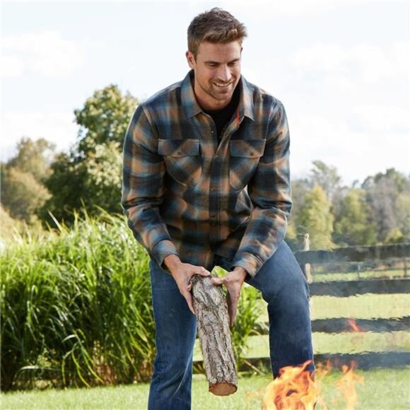 Legendary Whitetails Archer Flannel Thermal Lined Shirt Jacket for Men, Quilted - Picture 3 of 5
